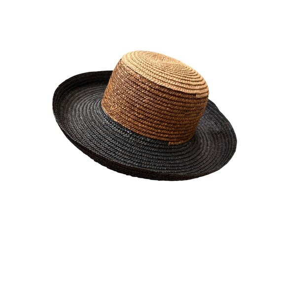 2-Two Tone Straw Beach Hat Set main image 7